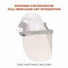 Ergodyne Skullerz 8998 Anti-Scratch/Anti-Fog Face Shield Replacement for Full Brim Hard Hat, Clear Lens 60251